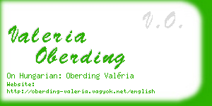 valeria oberding business card
